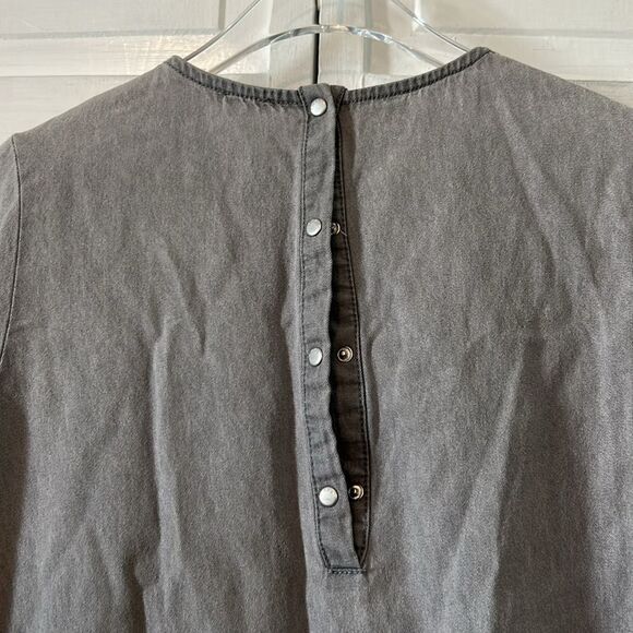 Ikks Gray Drop Waist Dress with Ruffle Accents - Size 14 Teens - Picture 12 of 14